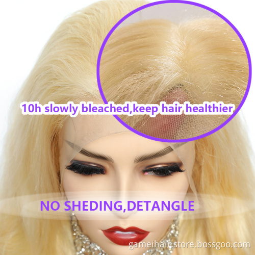 2021 New 40 inch 613 full lace human hair wig pre plucked HD 613 cuticle aligned blonde front lace wigs for black women